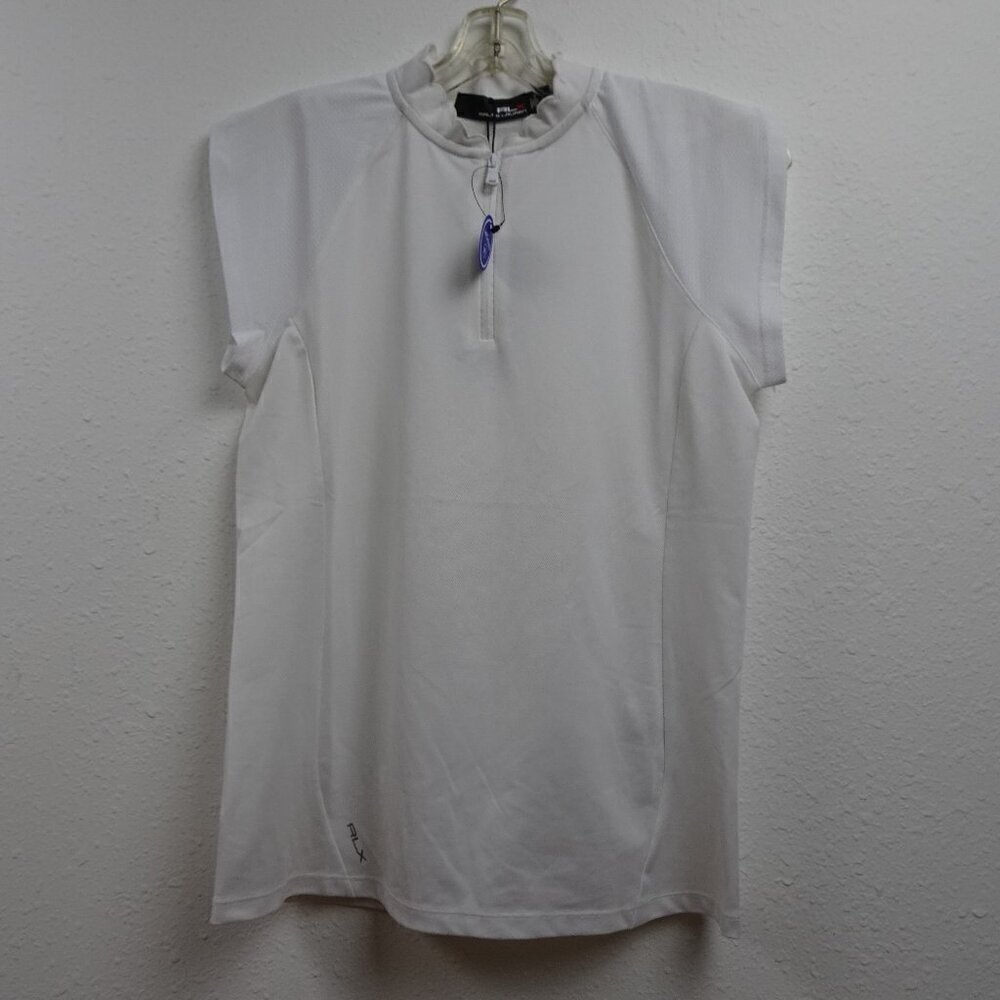 RLX Ralph Lauren Golf Polo Shirt Women's Size S White 1/4 Zip Wicking